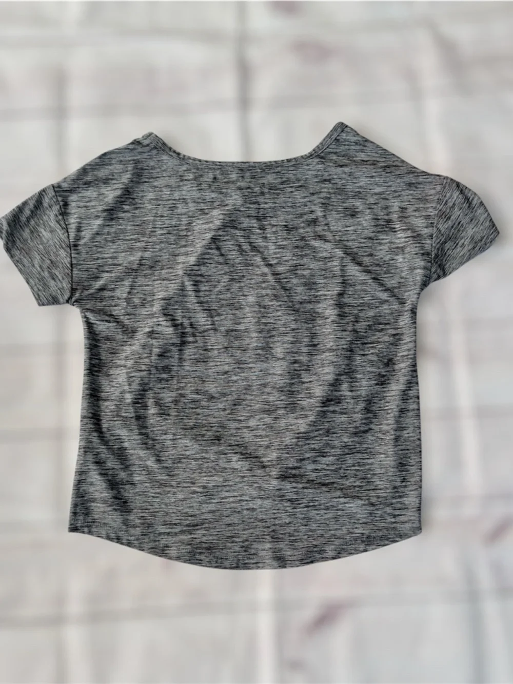 Justice Sport Girls Size M Active Shirt Top Multicolor floral gray Short sleeve